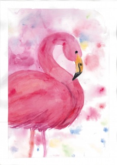 Розовый фламинго. Попова Мария, 10 лет. Сургут
